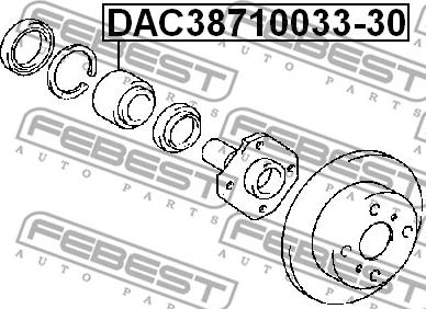 Febest DAC38710033-30 - Pyöränlaakeri inparts.fi