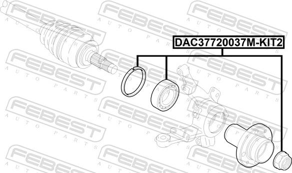 Febest DAC37720037M-KIT2 - Pyöränlaakerisarja inparts.fi