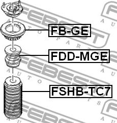 Febest FDD-MGE - Vaimennuskumi, jousitus inparts.fi