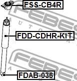 Febest FDD-CDHR-KIT - Pölysuojasarja, iskunvaimennin inparts.fi