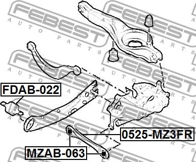 Febest FDAB-022 - Tukivarren hela inparts.fi