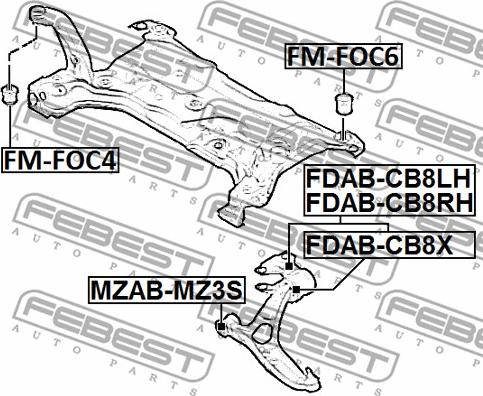 Febest FDAB-CB8X - Tukivarren hela inparts.fi