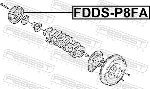 Febest FDDS-P8FA - Hihnapyörä, kampiakseli inparts.fi