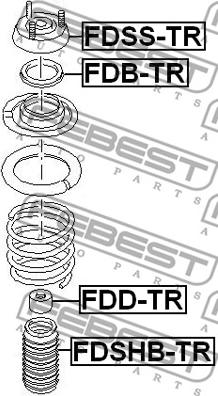 Febest FDD-TR - Vaimennuskumi, jousitus inparts.fi