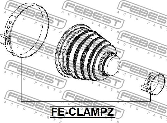 Febest FE-CLAMPZ - Kiristin inparts.fi