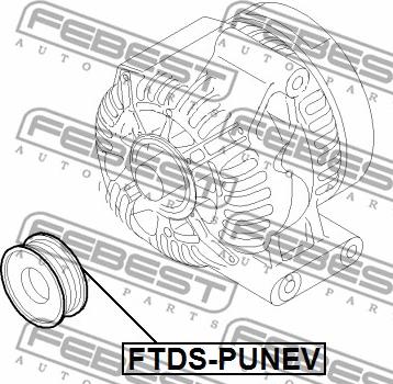 Febest FTDS-PUNEV - Hihnapyörä, laturi inparts.fi