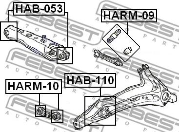 Febest HARM-09 - Tukivarren hela inparts.fi