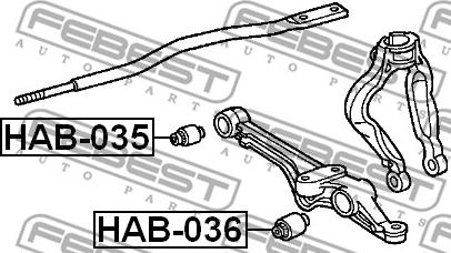 Febest HAB-035 - Tukivarren hela inparts.fi