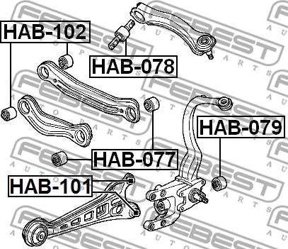 Febest HAB-102 - Tukivarren hela inparts.fi