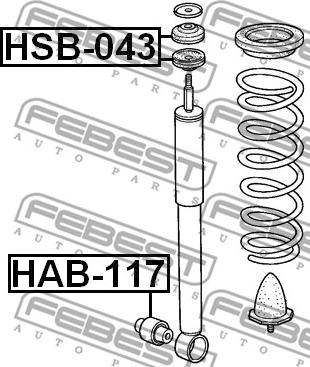 Febest HAB-117 - Holkki, iskunvaimennin inparts.fi