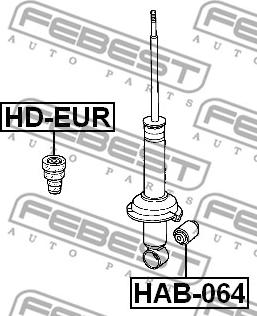 Febest HD-EUR - Vaimennuskumi, jousitus inparts.fi