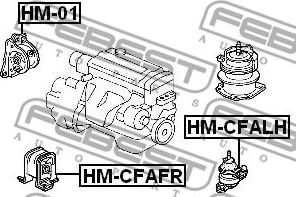 Febest HM-01 - Moottorin tuki inparts.fi