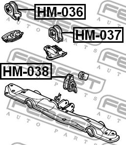 Febest HM-038 - Moottorin tuki inparts.fi