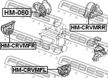 Febest HM-CRVMFR - Moottorin tuki inparts.fi