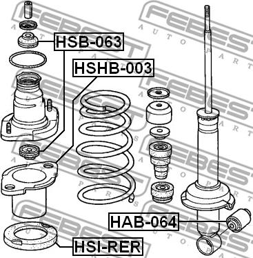 Febest HSB-063 - Välilevy, iskunvaimennin inparts.fi