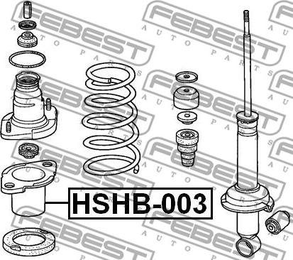 Febest HSHB-003 - Suojus / palje, iskunvaimentaja inparts.fi