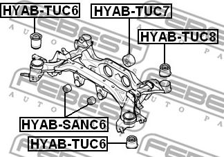 Febest HYAB-TUC6 - Akselinripustus inparts.fi