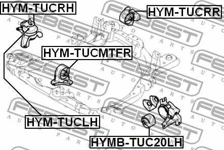 Febest HYMB-TUC20LH - Moottorin tuki inparts.fi