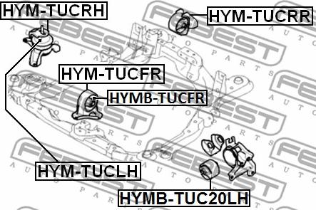 Febest HYM-TUCLH - Moottorin tuki inparts.fi