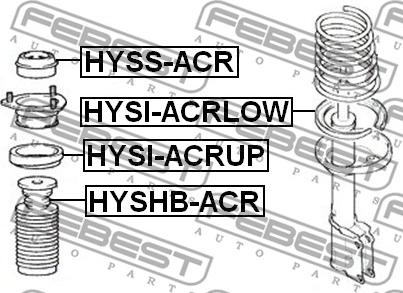 Febest HYSHB-ACR - Pölysuojasarja, iskunvaimennin inparts.fi