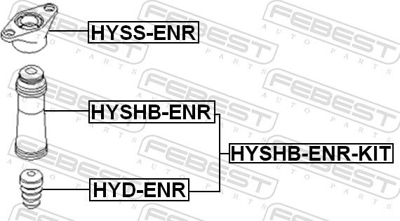 Febest HYSHB-ENR-KIT - Pölysuojasarja, iskunvaimennin inparts.fi