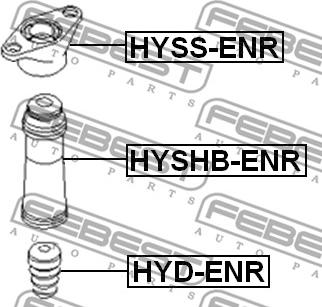 Febest HYSHB-ENR - Suojus / palje, iskunvaimentaja inparts.fi