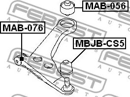 Febest MAB-056 - Tukivarren hela inparts.fi