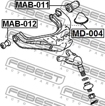 Febest MAB-012 - Tukivarren hela inparts.fi