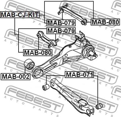 Febest MAB-080 - Tukivarren hela inparts.fi