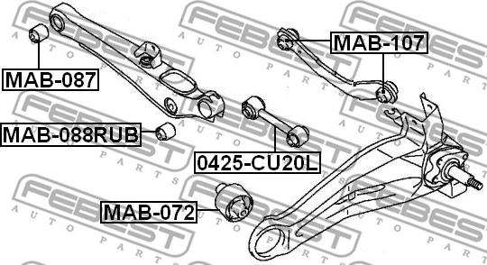 Febest MAB-088RUB - Tukivarren hela inparts.fi