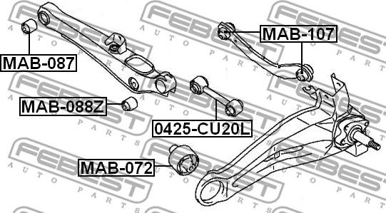 Febest MAB-088Z - Tukivarren hela inparts.fi