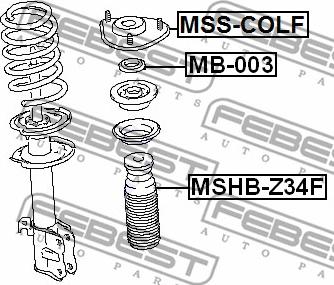 Febest MB-003 - Rullalaakeri, jousijalkalaakeri inparts.fi