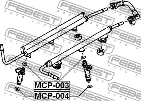 Febest MCP-003 - Tiivisterengas, ruiskutusventtiili inparts.fi