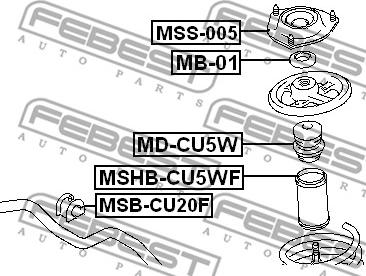 Febest MD-CU5W - Vaimennuskumi, jousitus inparts.fi