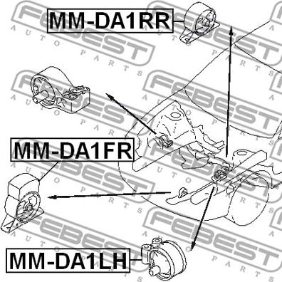 Febest MM-DA1RR - Moottorin tuki inparts.fi