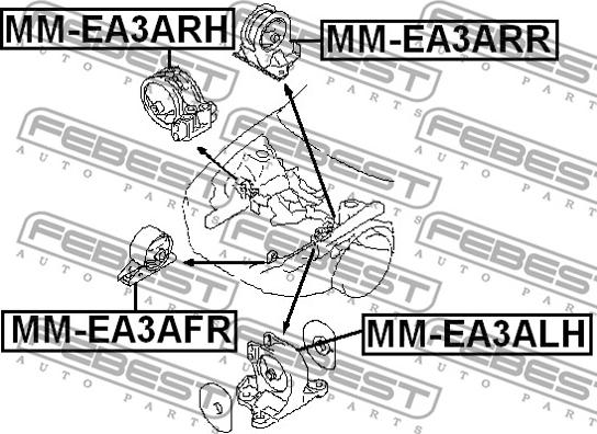 Febest MM-EA3AFR - Moottorin tuki inparts.fi