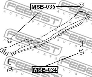 Febest MSB-035 - Akselinripustus inparts.fi