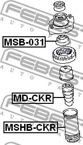 Febest MSB-031 - Välilevy, iskunvaimennin inparts.fi