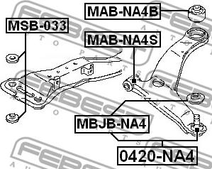 Febest MSB-033 - Akselinripustus inparts.fi