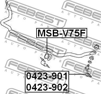 Febest MSB-V75F - Laakerin holkki, vakaaja inparts.fi