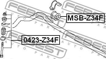 Febest MSB-Z34F - Laakerin holkki, vakaaja inparts.fi