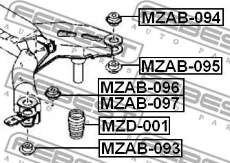 Febest MZAB-096 - Akselinripustus inparts.fi