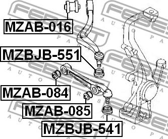 Febest MZAB-085 - Tukivarren hela inparts.fi