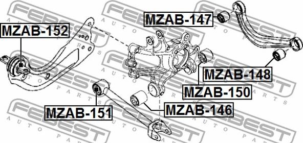 Febest MZAB-151 - Tukivarren hela inparts.fi