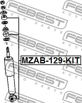 Febest MZAB-129-KIT - Asennussarja, iskunvaimennin inparts.fi