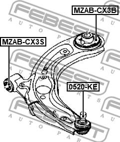 Febest MZAB-CX3B - Tukivarren hela inparts.fi