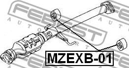 Febest MZEXB-01 - Asennussarja, pakoputkisto inparts.fi