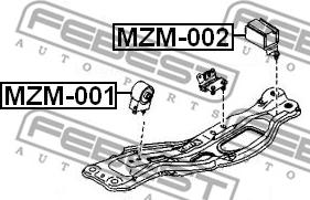 Febest MZM-002 - Moottorin tuki inparts.fi