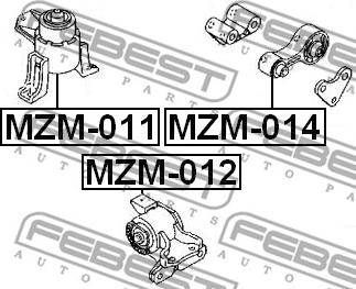 Febest MZM-014 - Moottorin tuki inparts.fi