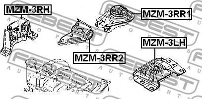 Febest MZM-3LH - Moottorin tuki inparts.fi